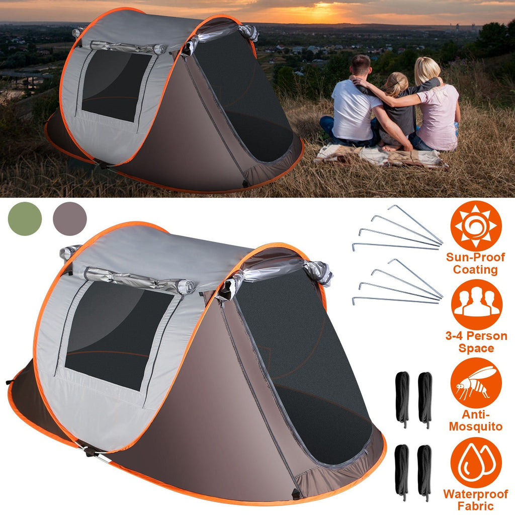 Instant Pop-Up Camping Tent – 3–4 or 5–8 Person, Waterproof