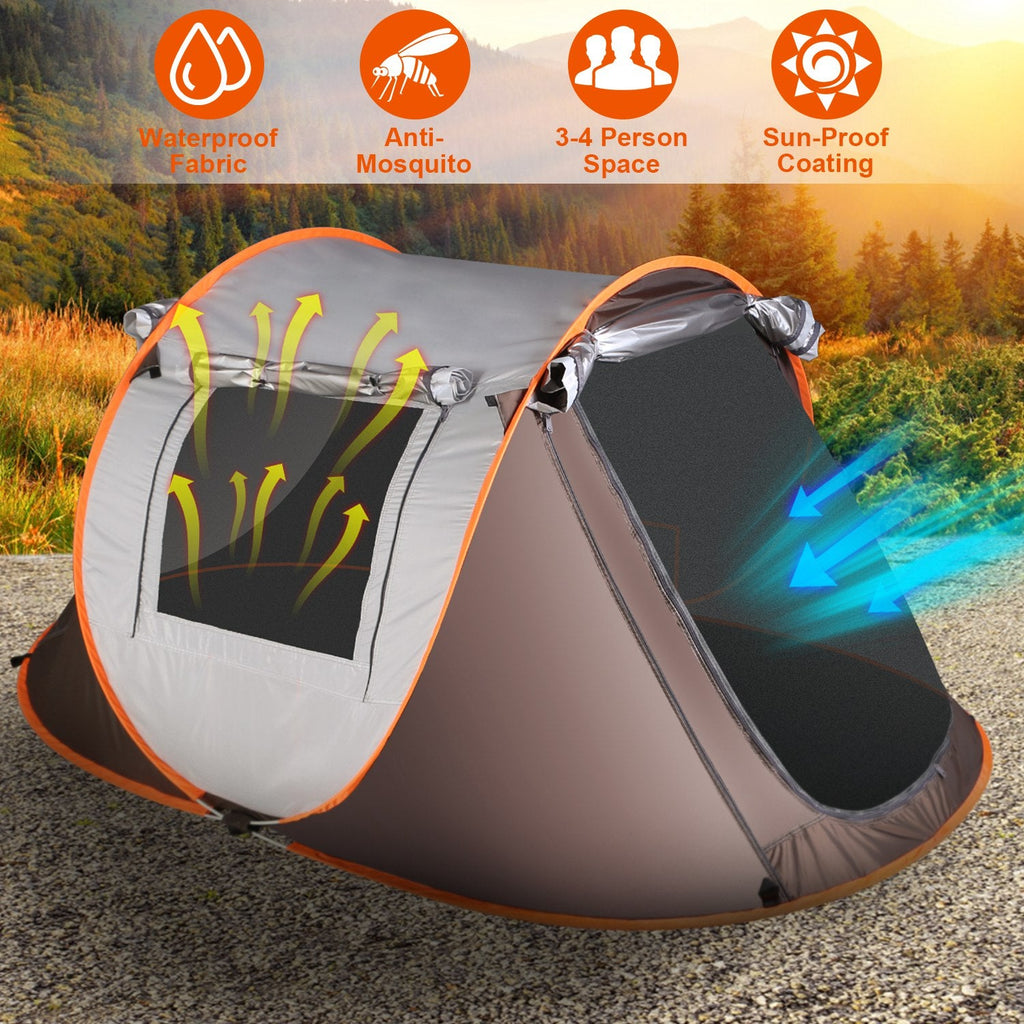 Instant Pop-Up Camping Tent – 3–4 or 5–8 Person, Waterproof