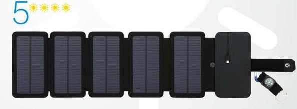 Folding Solar Panel Phone Charger – 4, 5 or 6 Panel