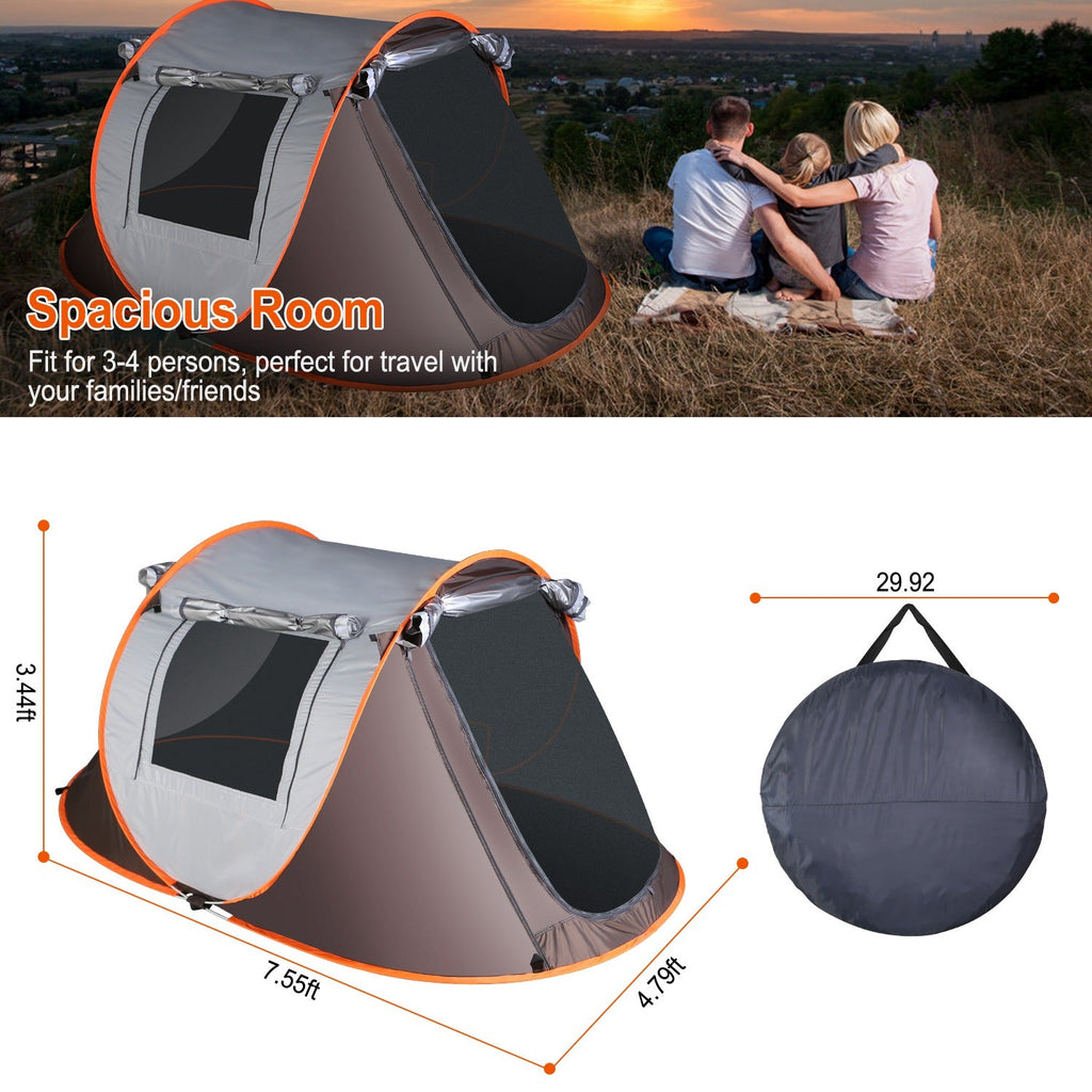 Instant Pop-Up Camping Tent – 3–4 or 5–8 Person, Waterproof