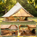 4–8 Person Oxford Bell Tent with Stove Jack – Beige or Green