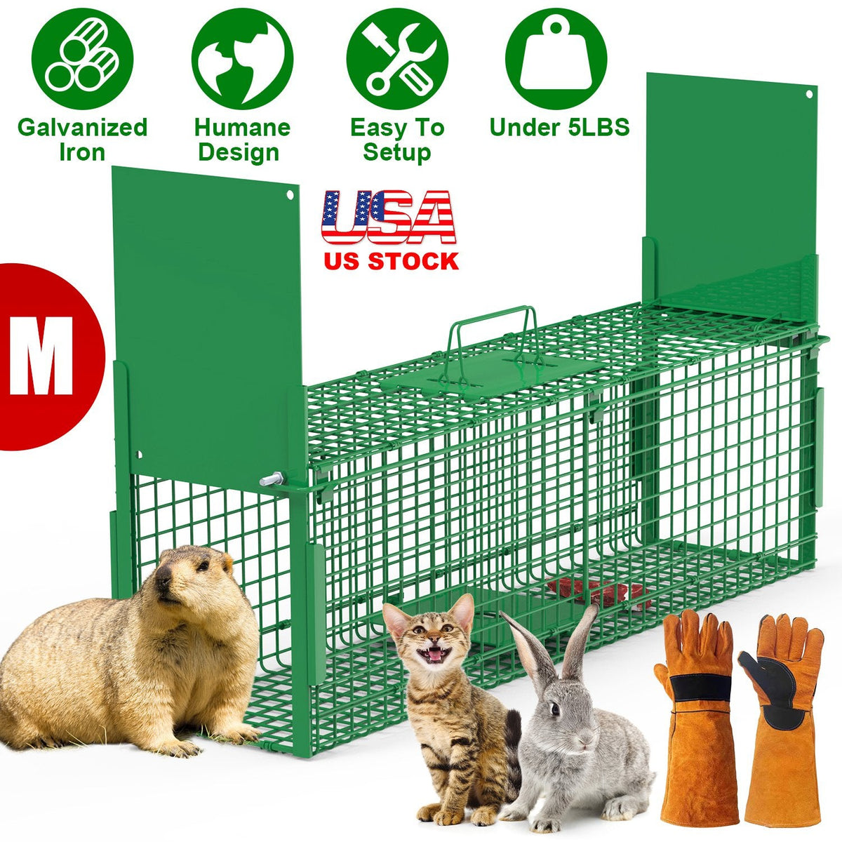 Humane Live Animal Trap – 40" (Raccoon & Opossum)