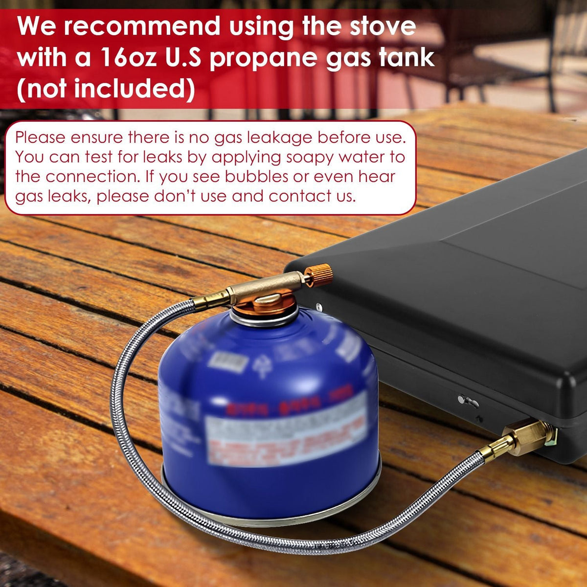 3-Burner Portable Propane Camp Stove – 20,500 BTU with Grill & Toast Tray