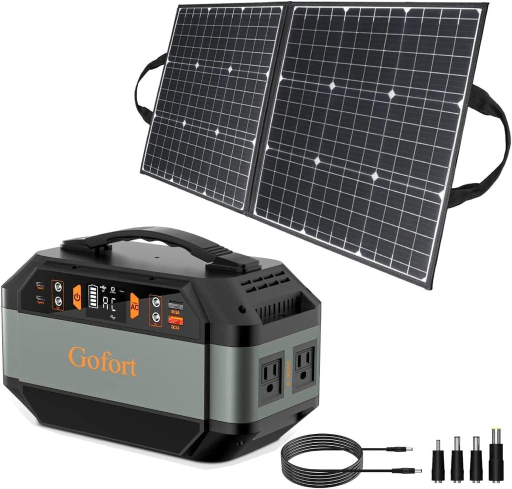 GOFORT 330W Solar Generator – 299Wh Power Station + 100W Solar Panel