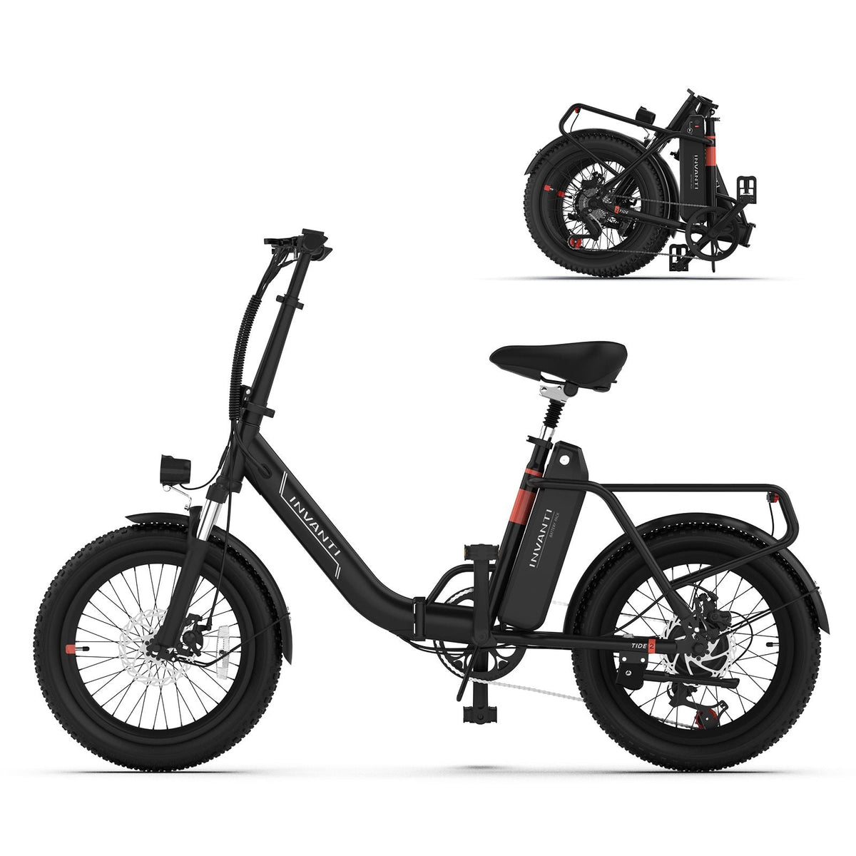 INVANTI EB11 500W Folding E-Bike – Shimano 7-Speed