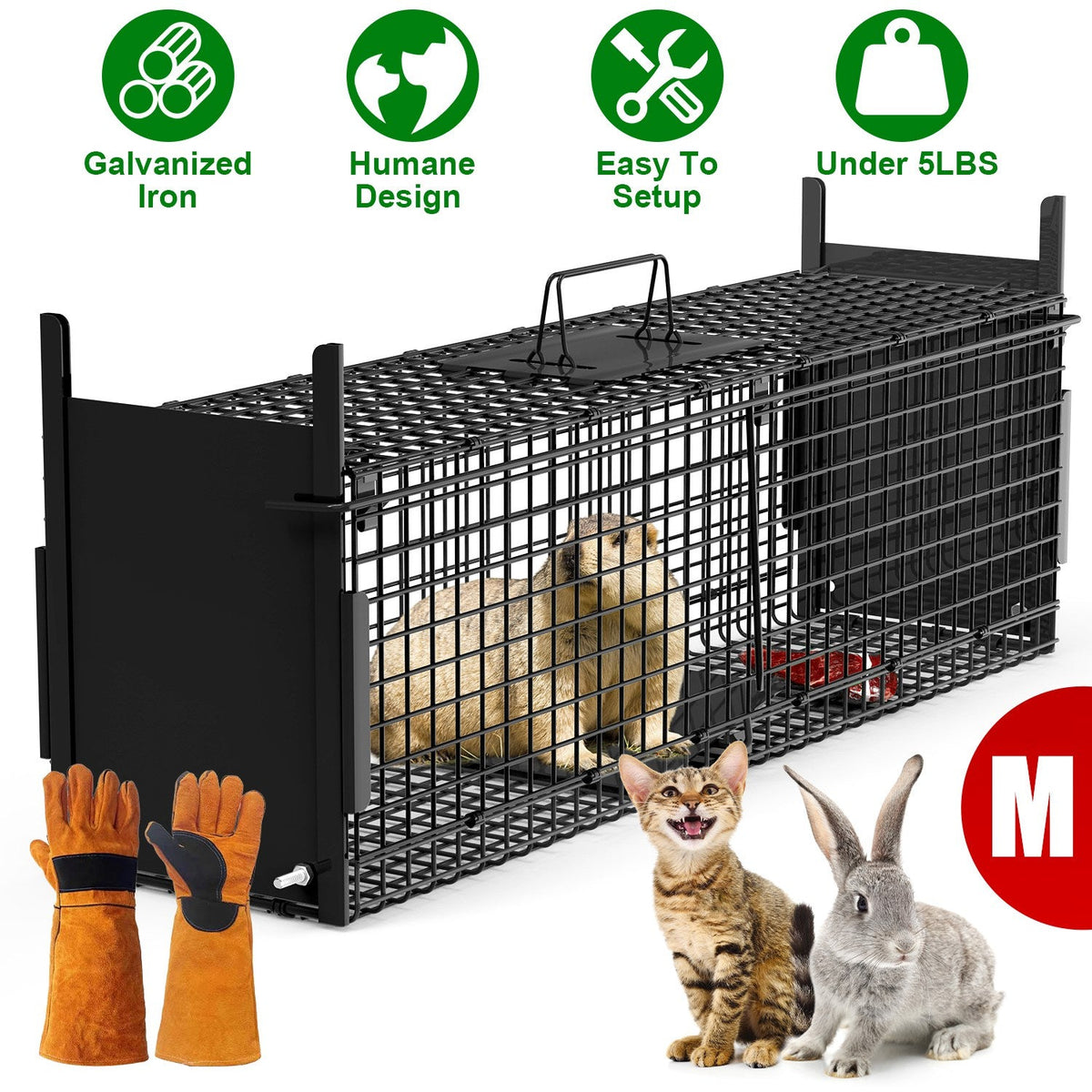 Humane Live Animal Trap – 40" (Raccoon & Opossum)