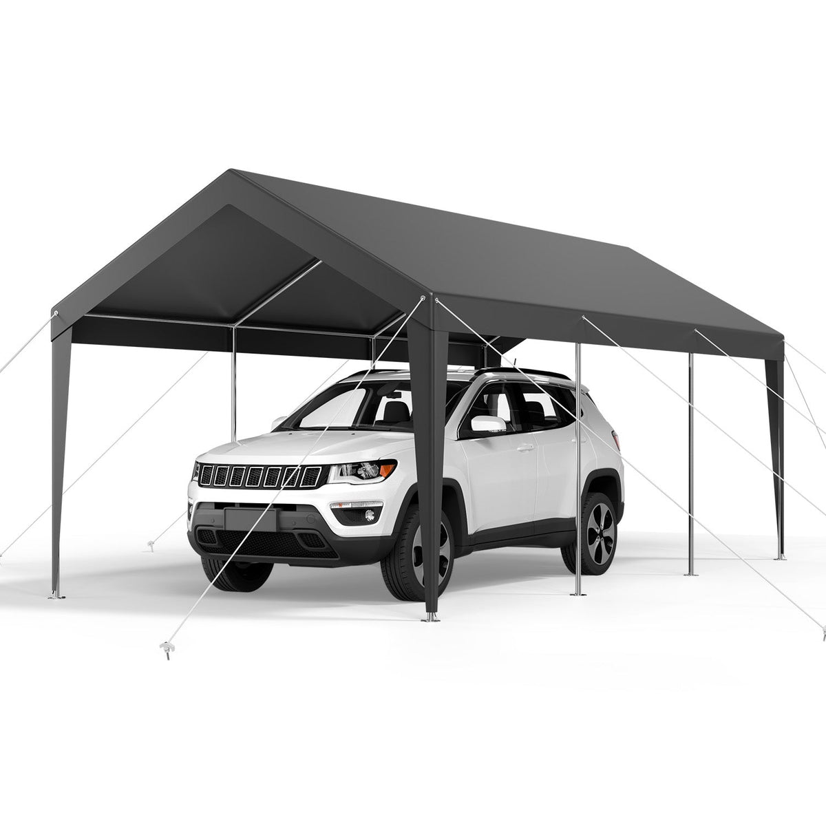 10x20 ft Heavy-Duty Portable Garage & Carport Shelter