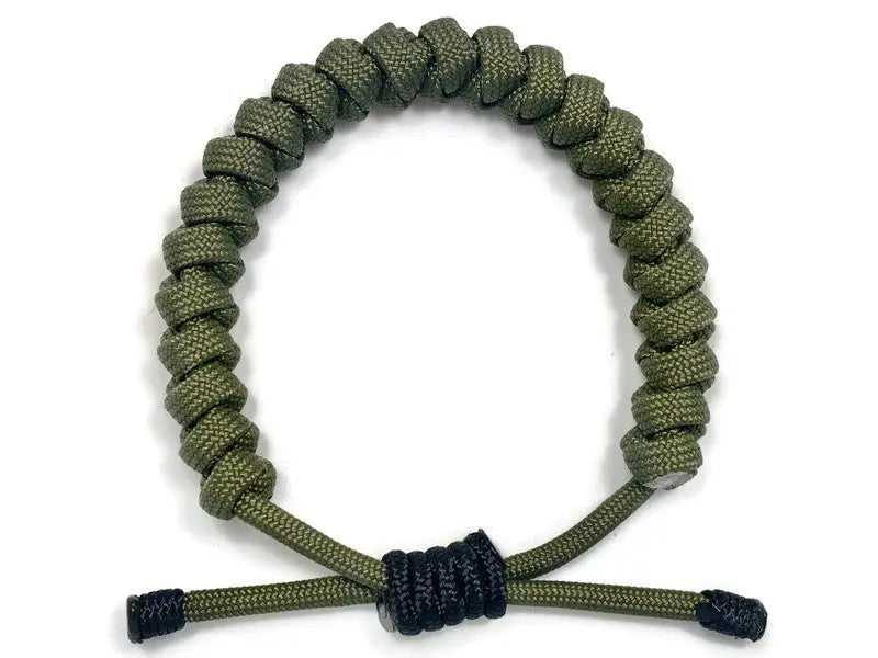 Olive Warrior Paracord Bracelet – Handwoven in the USA