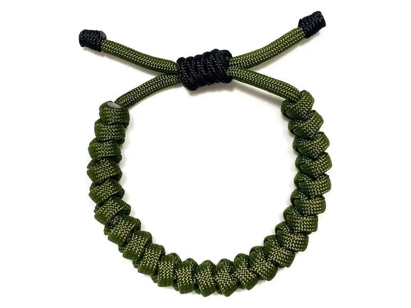 Olive Warrior Paracord Bracelet – Handwoven in the USA