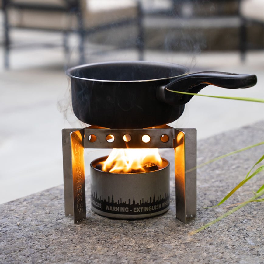 Collapsible Stainless Camp Stove Stand & Trivet – Made in USA