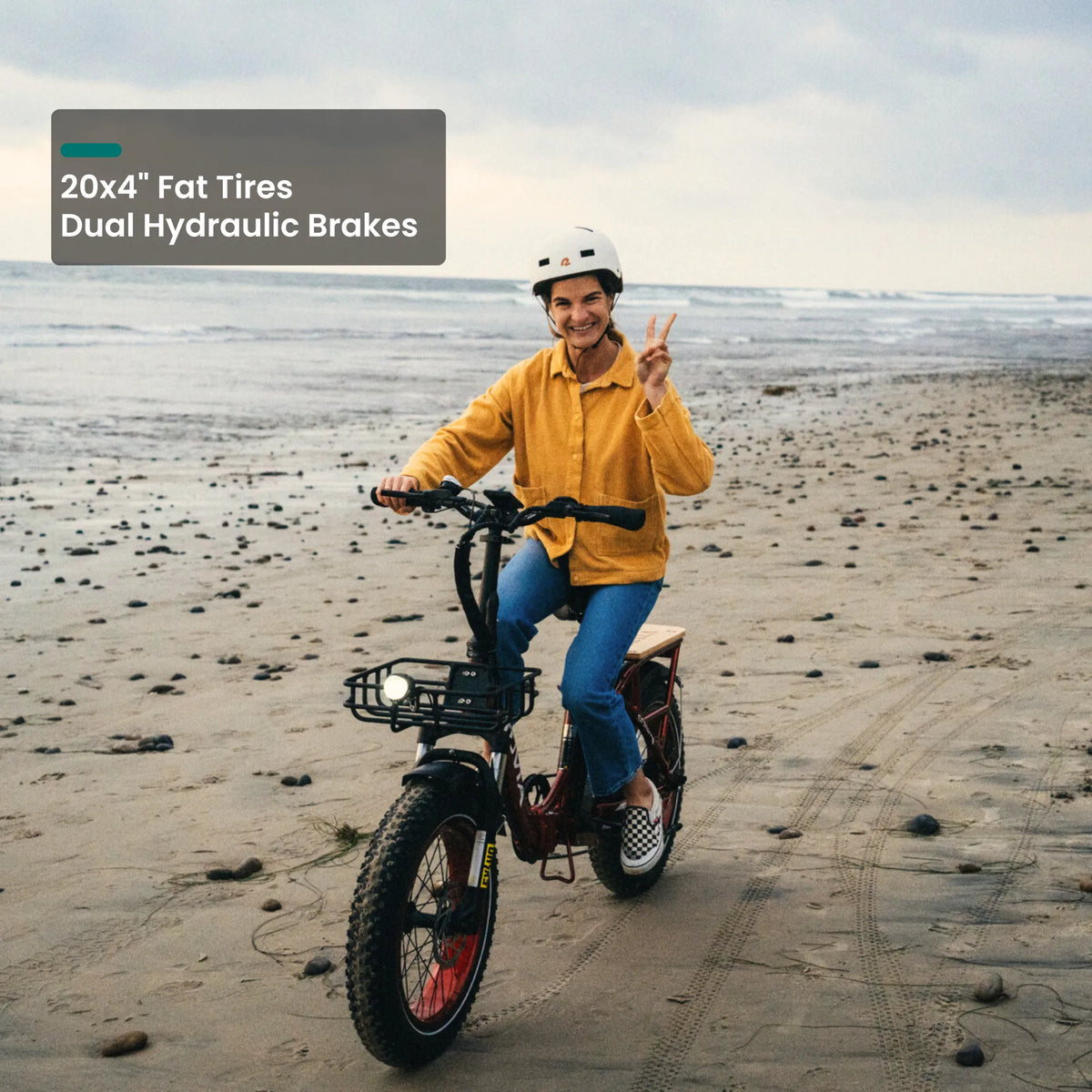 VTUVIA SF20H Folding Cargo E-Bike – 70-Mile Range, Fat Tires