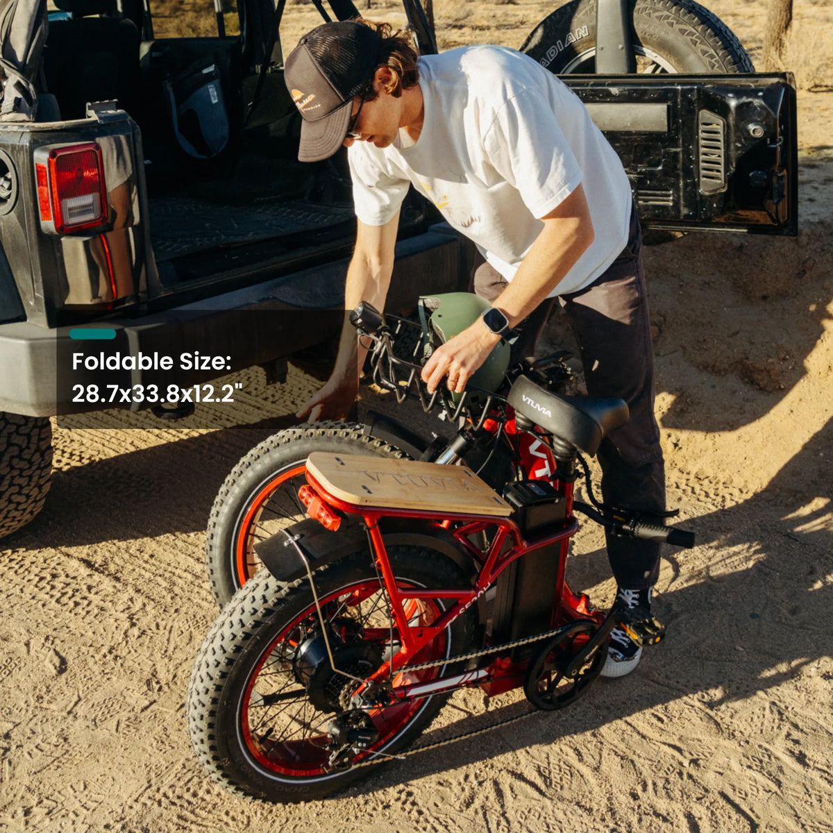 VTUVIA SF20H Folding Cargo E-Bike – 70-Mile Range, Fat Tires