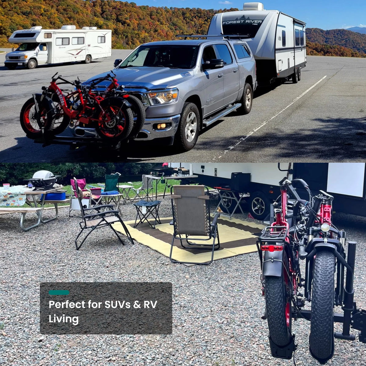 VTUVIA SF20H Folding Cargo E-Bike – 70-Mile Range, Fat Tires