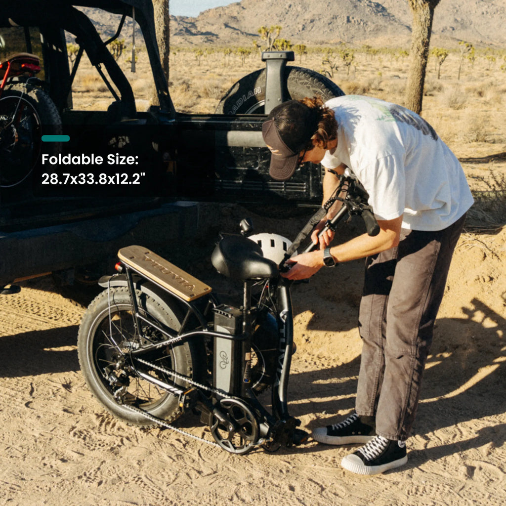 VTUVIA SF20H Folding Cargo E-Bike – 70-Mile Range, Fat Tires