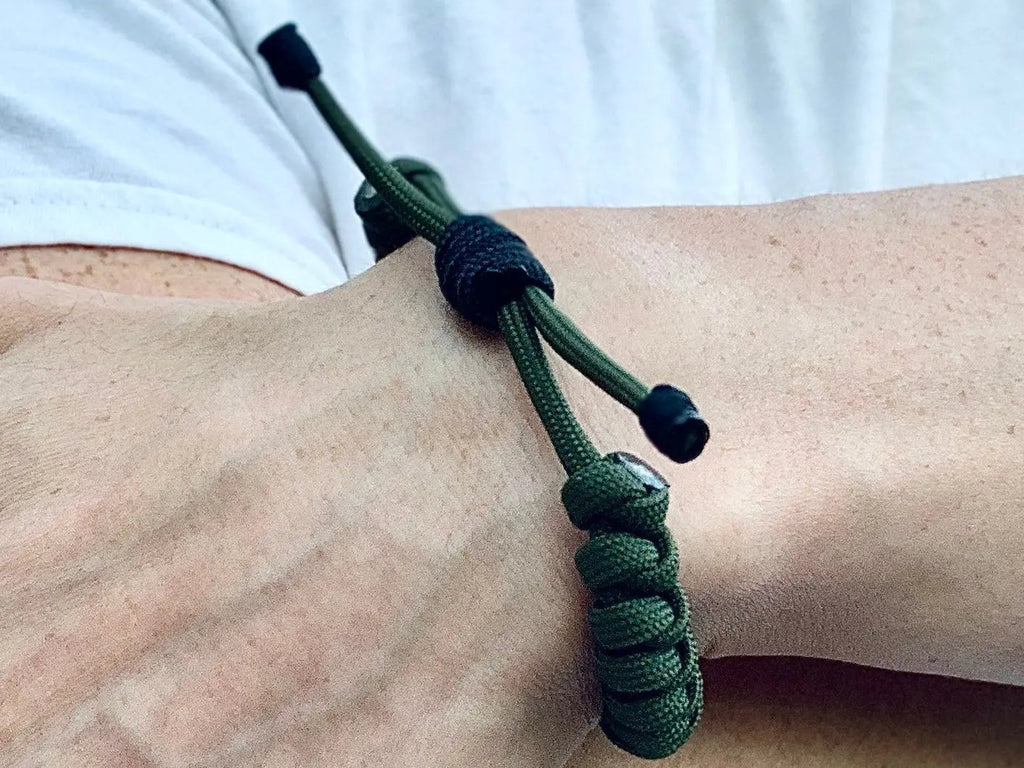 Olive Warrior Paracord Bracelet – Handwoven in the USA